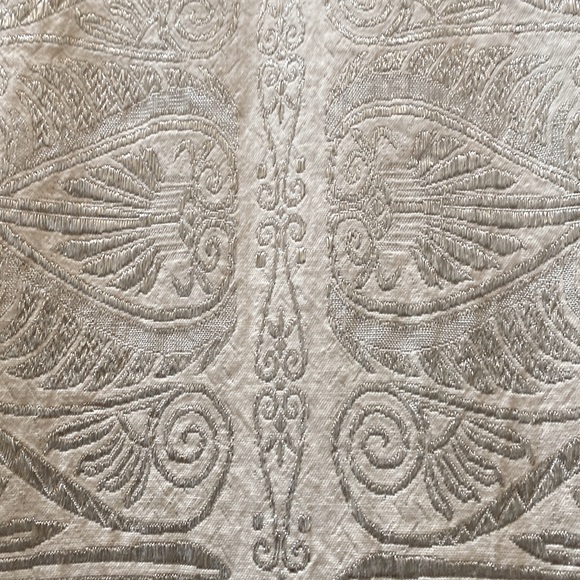 VTG Long Greek Silver-Threaded Dress & Matching Bag - Picture 7 of 16